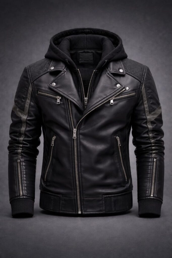 blaack biker jacket