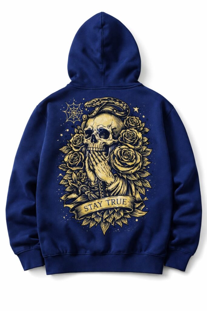 dark blue hoddie