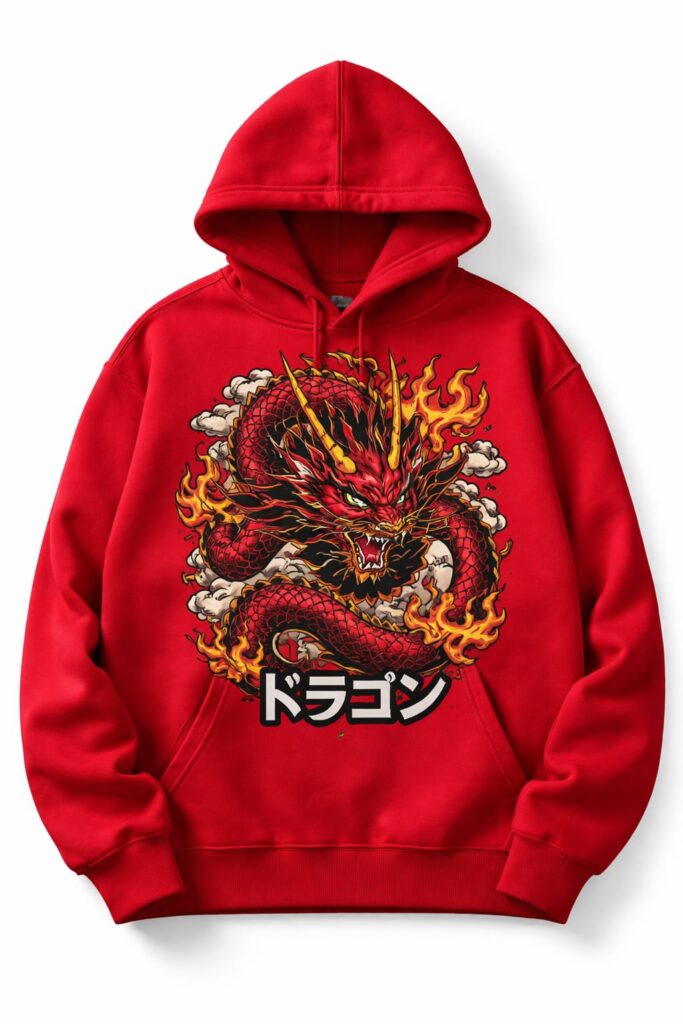 red hoddie